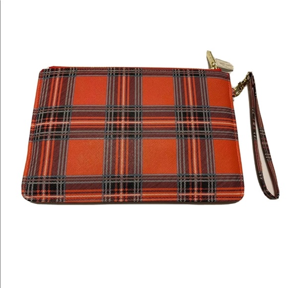 Simply Southern Leather Zip Clutch Tartan Plaid - Picture 2 of 7